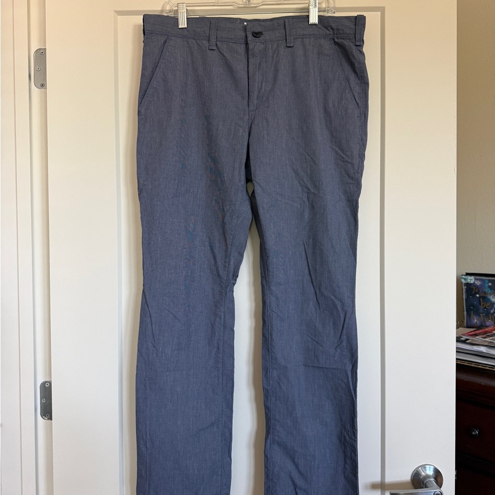 Express 32 X 30 Men's Slim Fit Dress Pants in Slate Blue